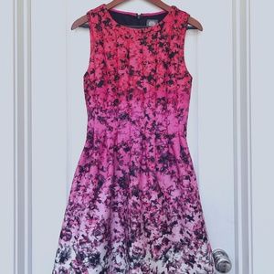 Vince Camuto Ombré Floral Fit and Flare Dress - Size 8